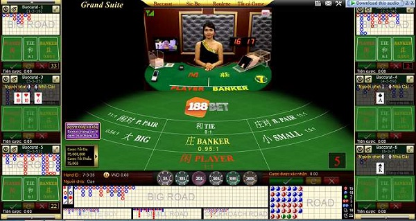 Baccarat trực tuyến 188BET – Tìm hiểu luật chơi và cách chơi cơ bản Baccarat