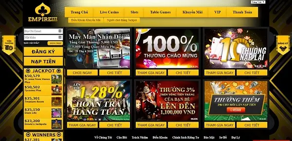 Nhà cái Empire777 – Thế giới slot game và casino trực tuyến hấp dẫn